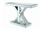 Mirrored X-Shaped Console Table