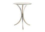 Modern Chrome & Glass Accent Table