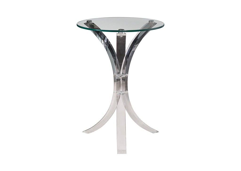 Round Acrylic Accent Table