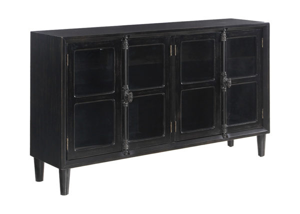 Private: Black Vintage-Inspired Accent Cabinet