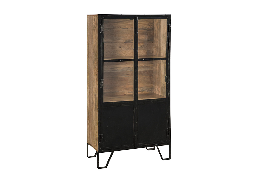 Wood & Metal Accent Cabinet