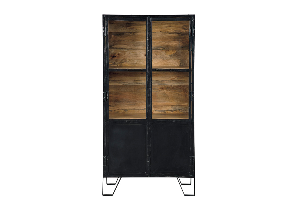 Wood & Metal Accent Cabinet