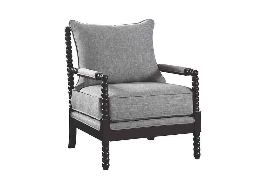 Spindle Style Accent Chair - Gray