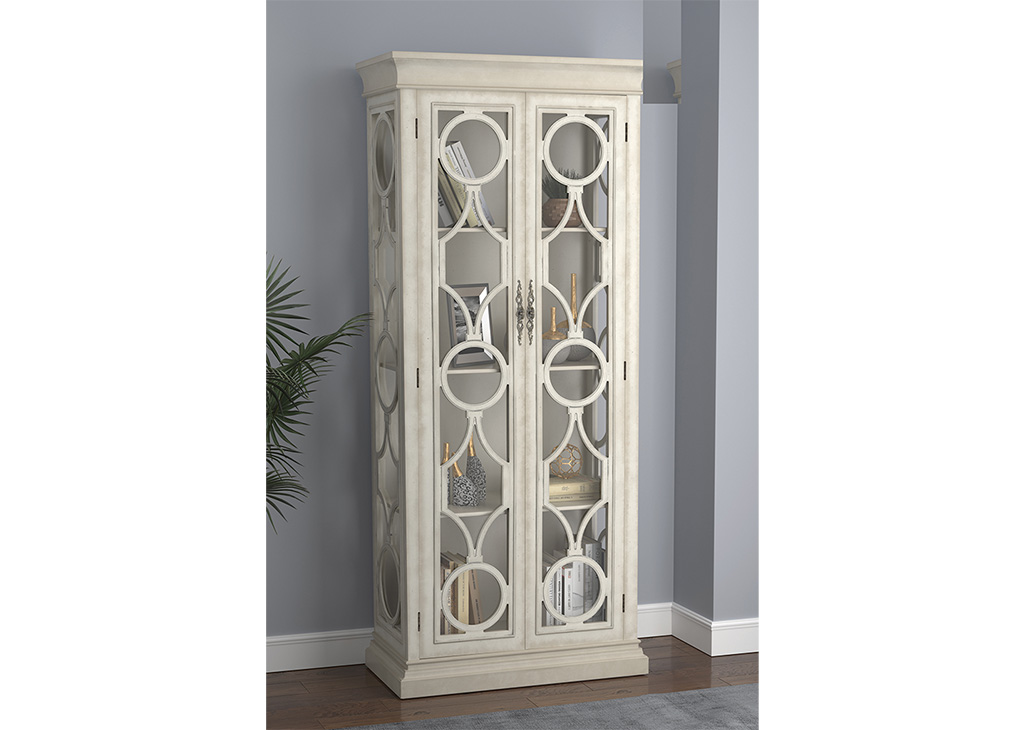 Antique White 2-door Tall Accent Cabinet