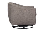 Taupe Button Tufted Swivel Glider Accent Chair