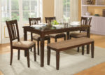 Transitional Brown & Espresso 6 PC Dining Set