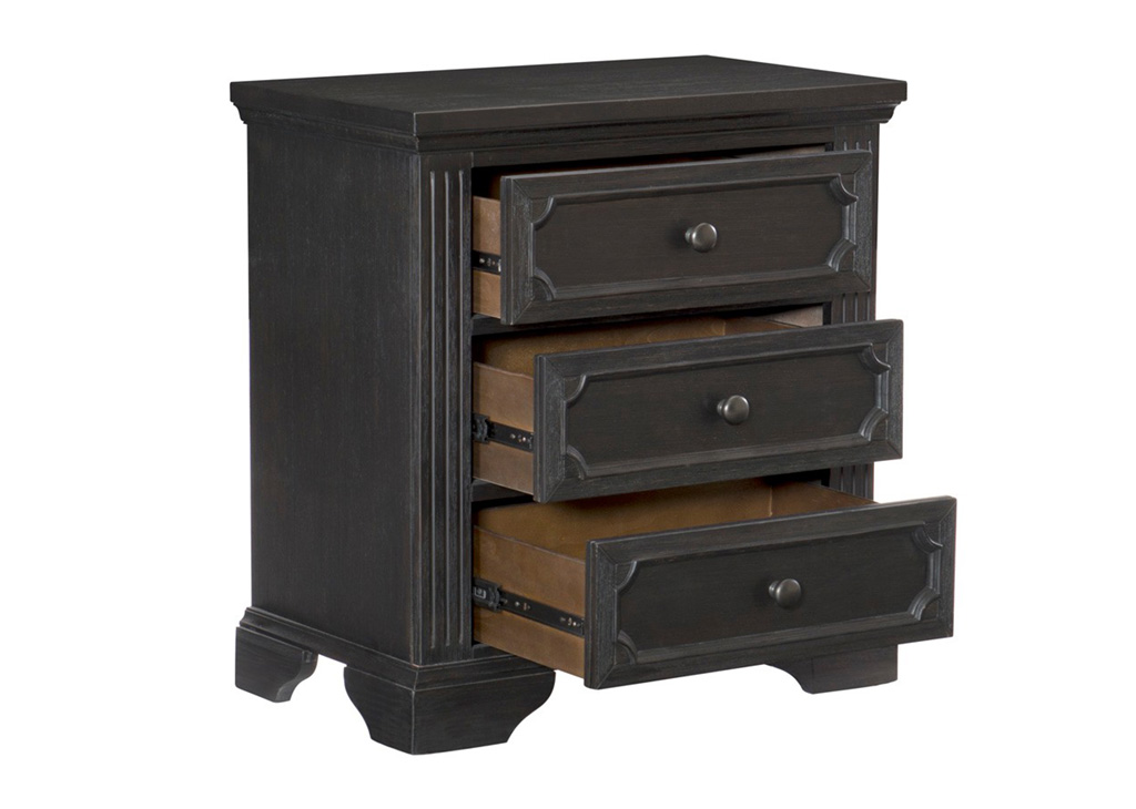 Transitional Charcoal Queen 5 PC Bedroom Set