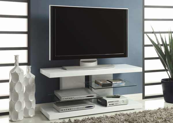 2- Shelf Glossy TV Stand