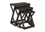 Modern Weathered Brown Nesting Tables