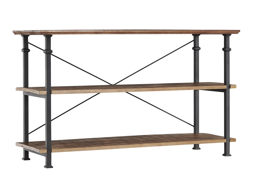 Solid Wood & Metal Sofa Table