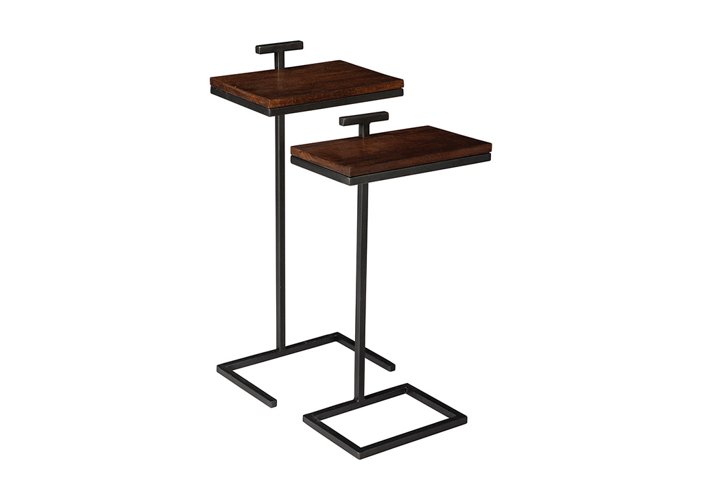 Linear Metal & Wood Nesting Tables