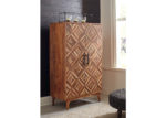 Brown Diamond Inlay Accent Cabinet
