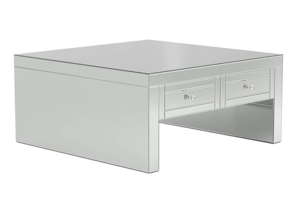 2-Drawer Mirrored Coffee Table