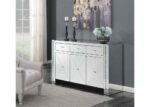 3-Drawer Mirror & Crystal Accent Cabinet