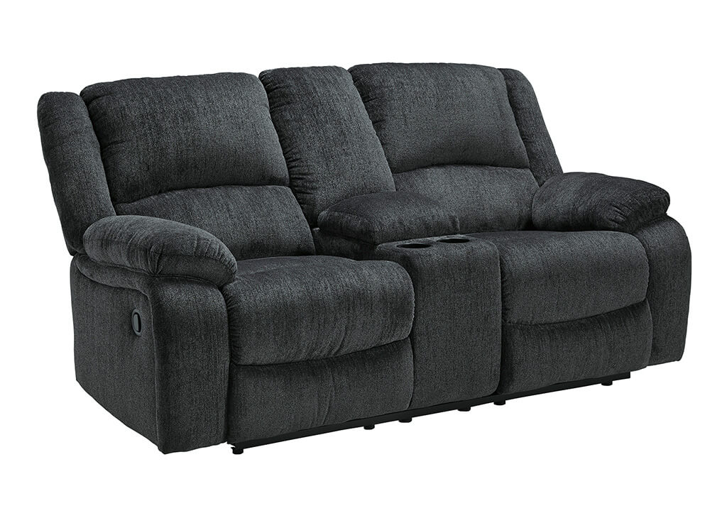 Chenille Power Recliner Loveseat in Gray