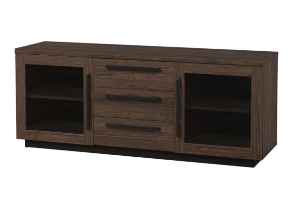 Contemporary Aged Walnut TV Stand