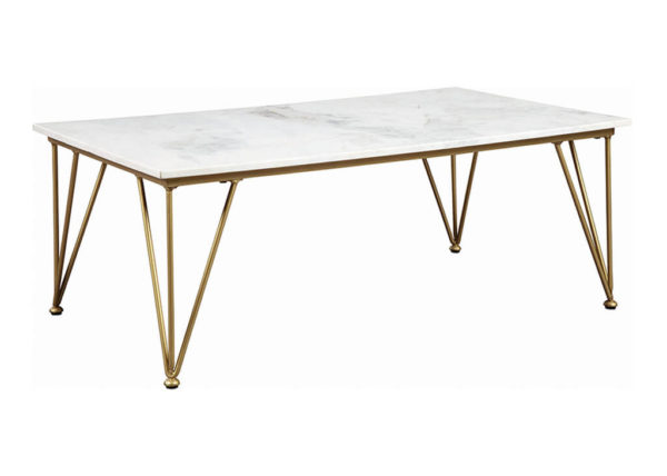 Glam Gold & Marble Coffee Table