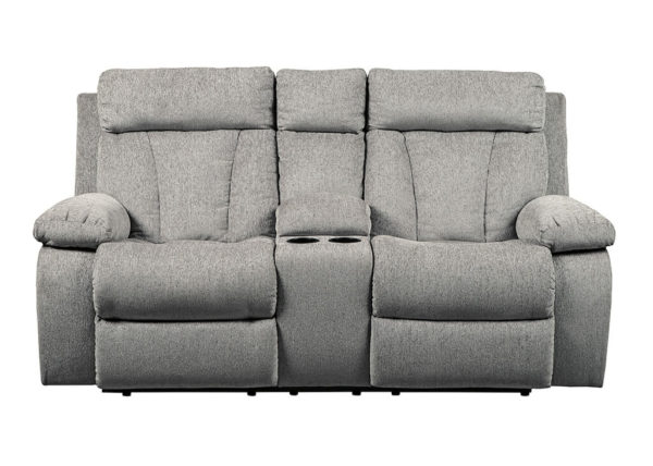 Modern Gray Recliner Loveseat