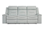 Modern Recliner Sofa w/ Contrast Stitching in Light Gray