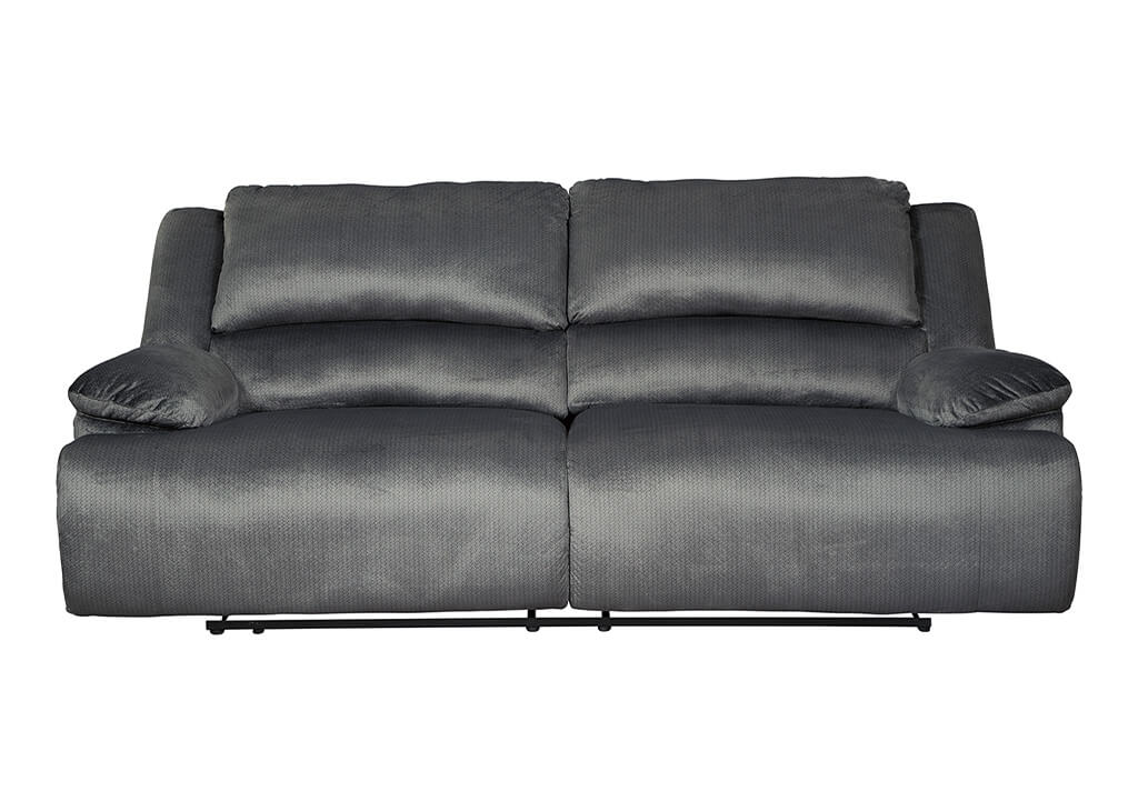 Pillow Top Power Recliner Sofa in Charcoal