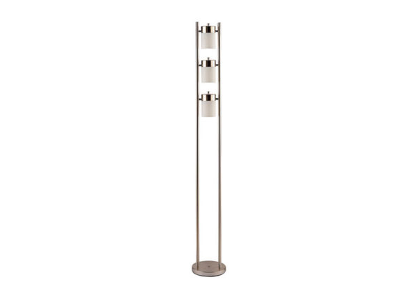 Silver & Frosted Glass Floor Lamp