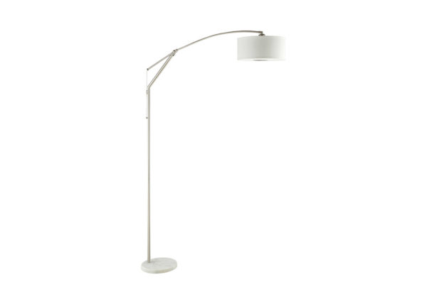 White Marble Curved Floor Lamp