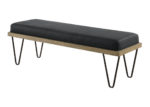 Black Leatherette Upholstered Bench