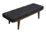 Button Tufted Mid-Century Inspired Bench