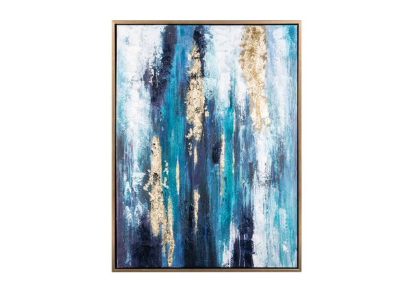 Contemporary Teal Blue Wall Art