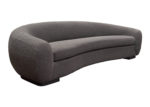 Contemporary Textured Kidney Sofa in Charcoal
