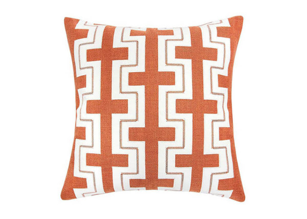 Graphic Orange & White Pillow Set