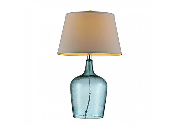 Translucent Blue Glass Table Lamp