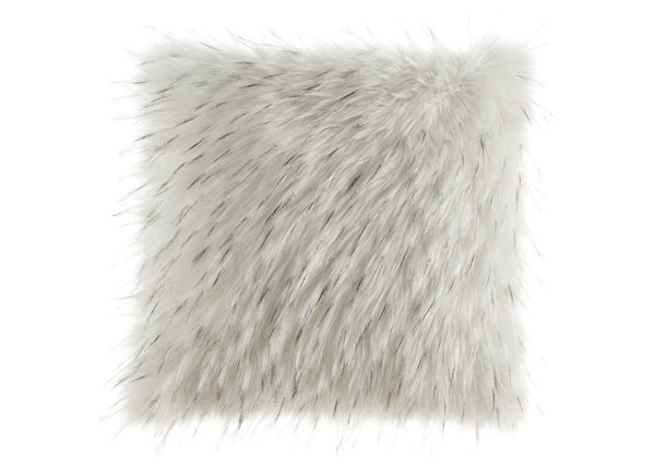 White Faux Fur Accent pillow