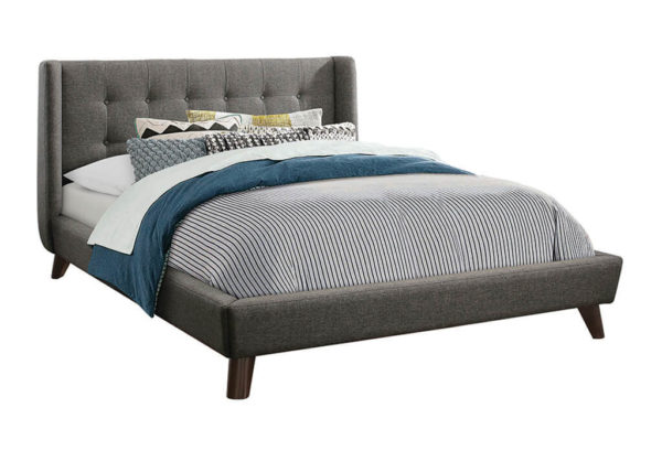 Button Tufted Mid-Century Queen Bed Frame