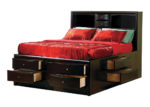 Cappuccino Queen Storage Bed Frame