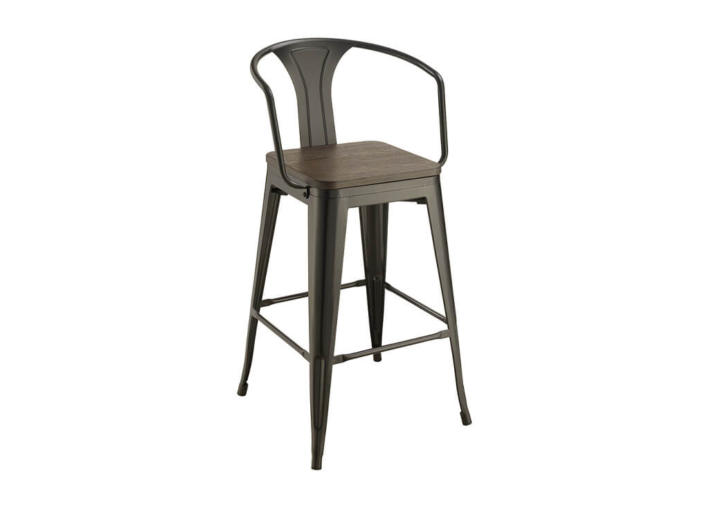 Metal Tolix Style Bar Stool Set