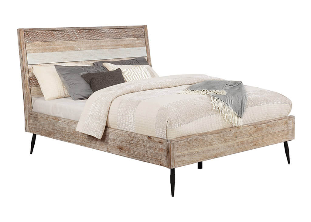 Multi-Colored Rustic Queen Bed Frame