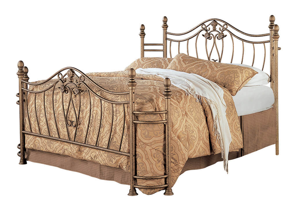 Rusted Gold Queen Metal Bed Frame