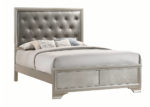 Tufted Glam Metallic Queen Bed Frame