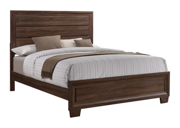 Warm Brown Queen Panel Bed Frame