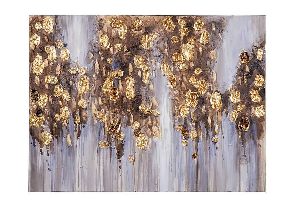 Abstract Gold Leaf Wall Art