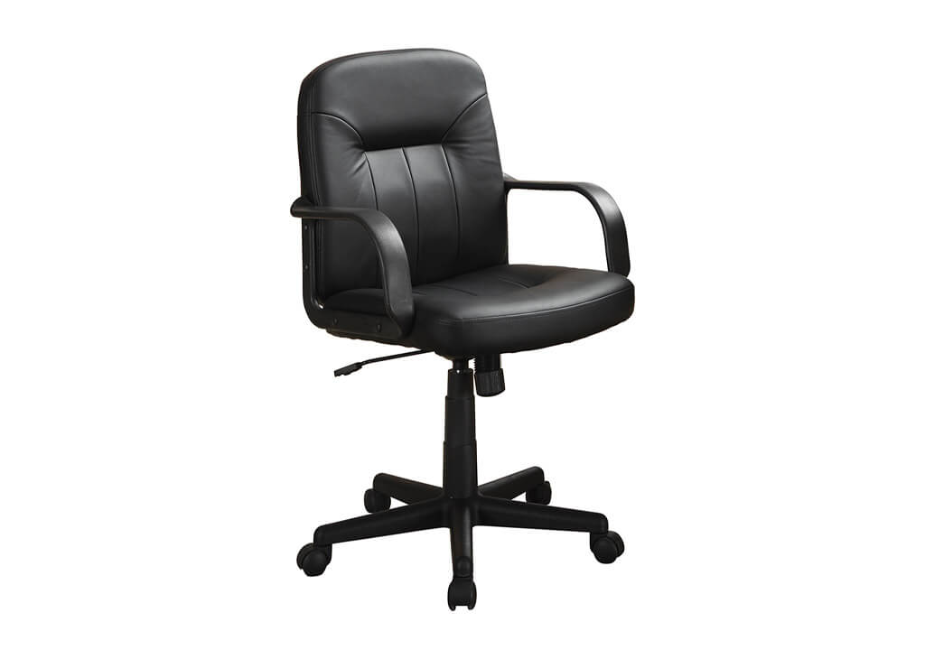 Black Leatherette Adjustable Office Chair