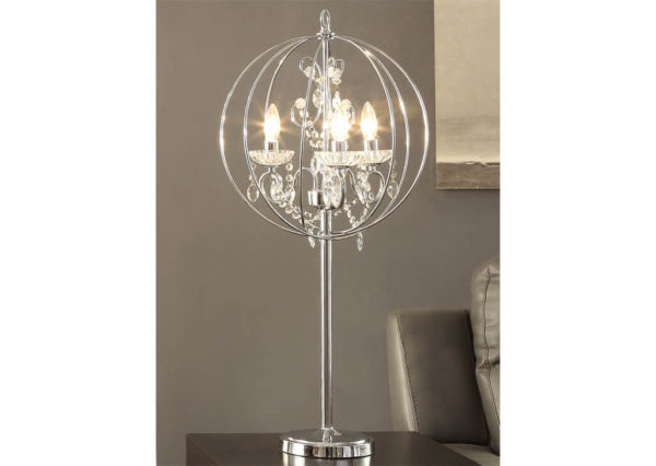 Round Chandelier Style Table Lamp