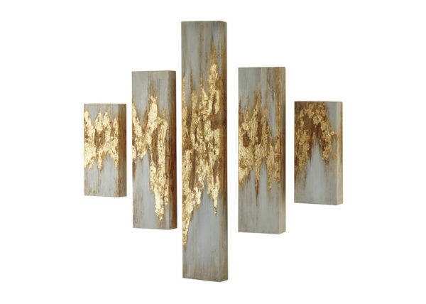 Textured Gold Wall Art Set