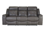 Faux Suede Dark Gray Recliner Sofa