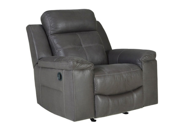 Faux Suede Dark Gray Rocker Recliner