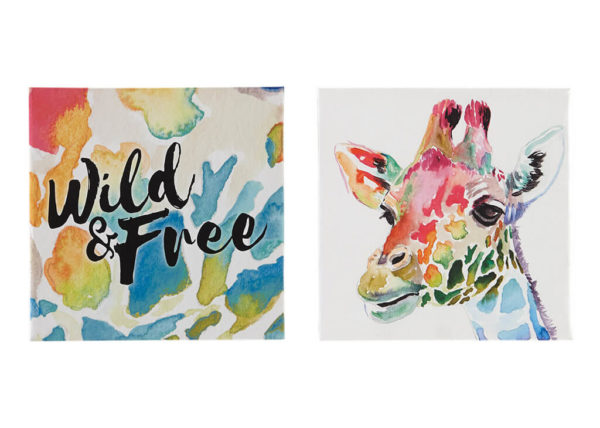 Giraffe-Themed Wall Art Set