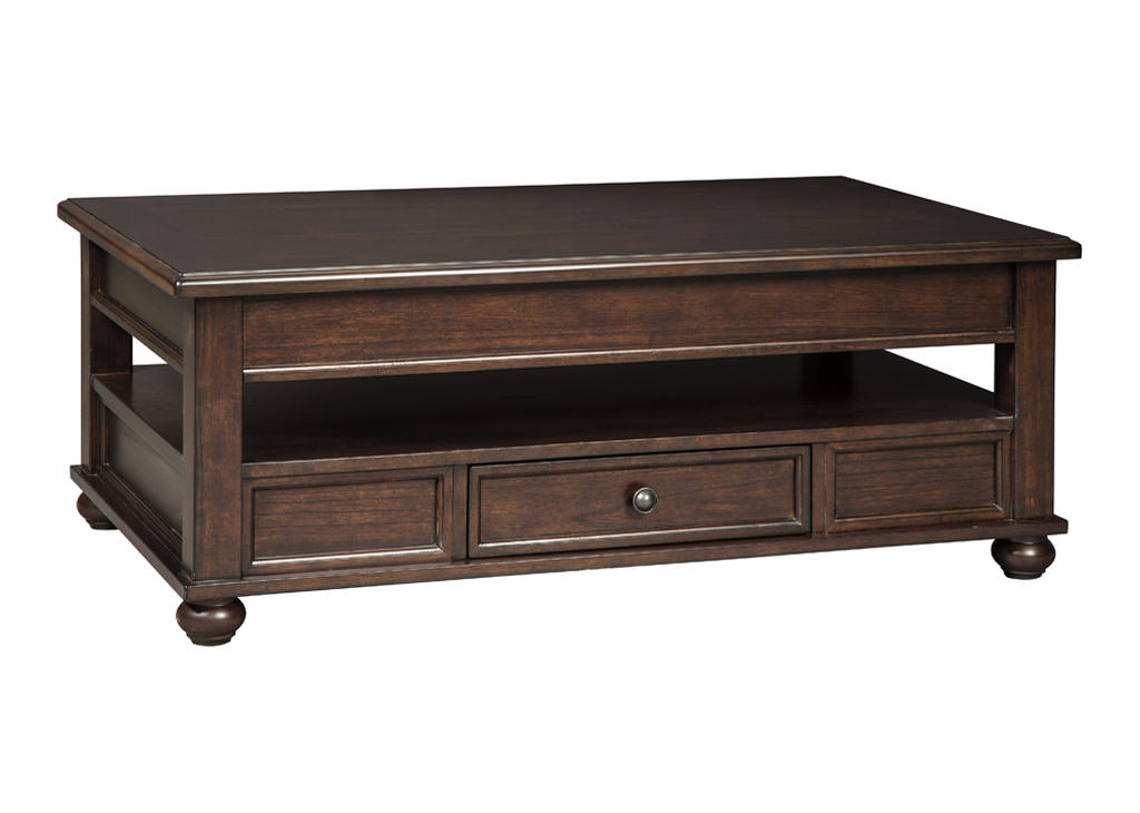 Transitional Dark Brown Lift-top coffee table