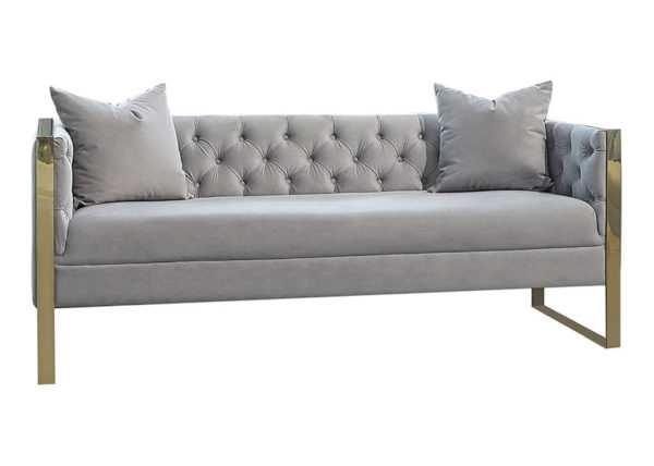 Glam Light Gray Sofa