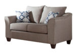 Gray Flared Arm Loveseat